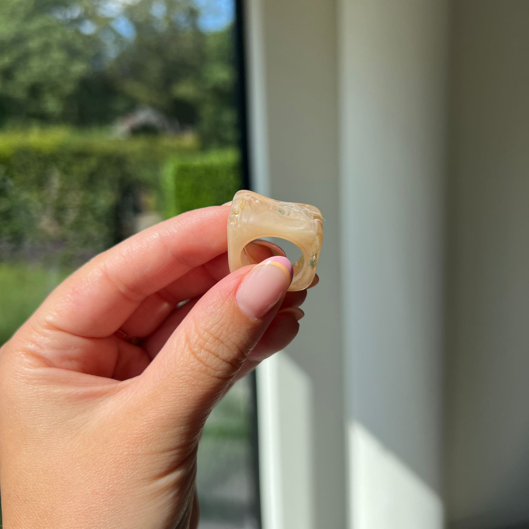 Ring Pink Marble - maat 18